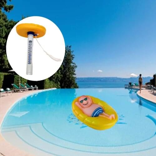 Floating Swimming Pool Thermometer, Pond Water Thermometer with Cord, Baby Pool Thermometer Temperature Meter
