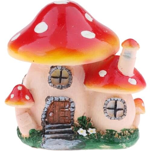 Mushroom Fairy House Miniature Statue Fairies Garden Terrarium Party Decorations