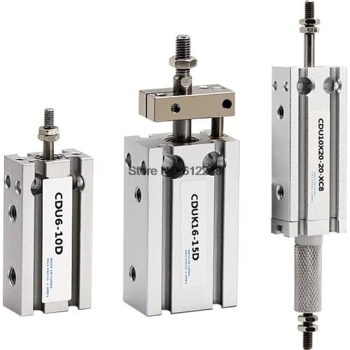 CUD20 CDUK20 CUD25 CDUK25 XC8 Stroke 5-25mm Free Mount SMC Type Pneumatic Air Cylinder CUD CDUK