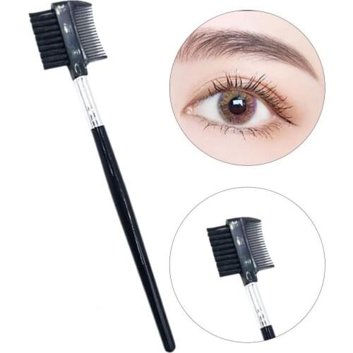 Eyelash Makeup Comb Eyebrow Comb Multifunctional Space-saving Plastic Double-head Beauty Eyelash Brush for Dressing Room