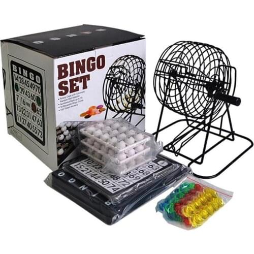 Luxury Bingo Game Set With Bingo Cage Bingo Board Bingo Balls 18 Bingo Cards Bingo Chips Party Entertainment Regal Game Set