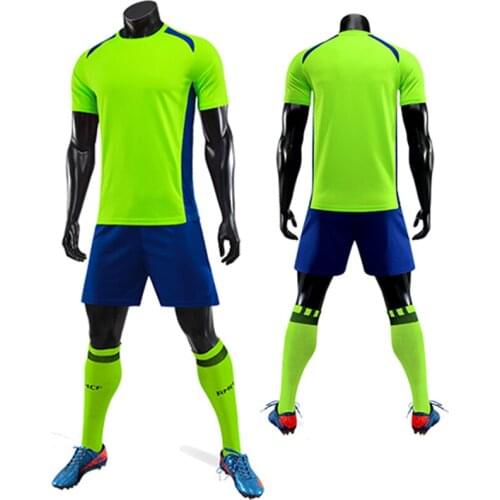 2019 New Kids Men Soccer Jersey Set Survetement Football Training Suit Breathable Children Jogging Soccer Jerseys Uniforms Print