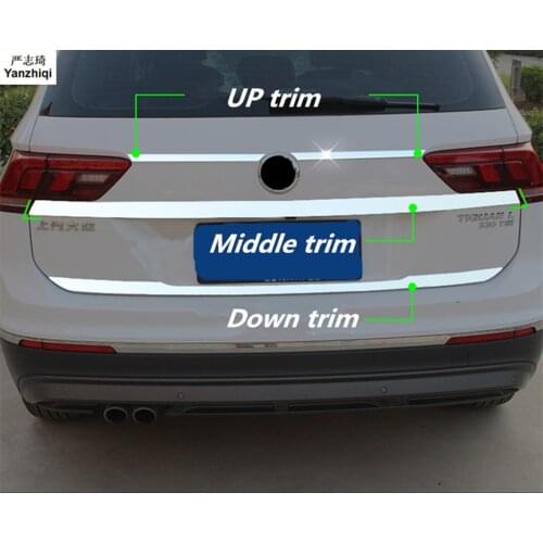 Stainless steel Rear Tail Trunk Lid Molding Cover Trim accessories car styling for 2016 2017 2018 Volkswagen VW Tiguan mk2