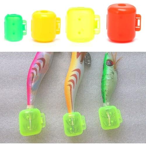 10pcs Wood Shrimp Hook Hat Cover Squid Hook Box Protect Fishing Tackle Shrimp U2JB