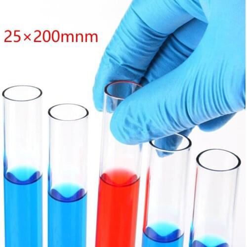 40pcs flat mouth test tube 25*200mm,Outer diameter 25mm,Full length 200mm,High borosilicate glass round bottom test tube