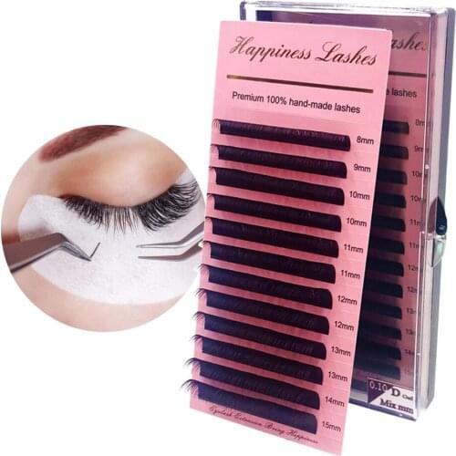 C/D/D+ Curl 12Lines/Tray Silk Soft Eyelash Extension 3D Korea Volume Eyelashes Makeup Natural Lashes Artificial False Eyelashes