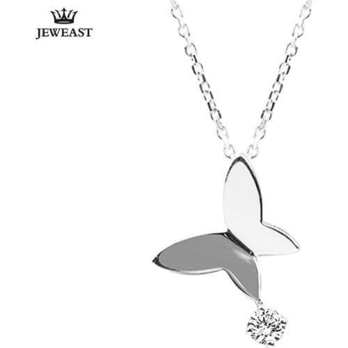 18K Pure Gold Pendant Real AU 750 Solid Gold Charm Nice Butterfly Diamond Upscale Trendy Classic Party Jewelry Hot Sell New 2020