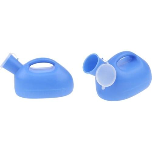 2 Pcs Thick Plastic Mens Potty Portable Pee Bottle with Lid - Spill Proof Urinary Bottle for Hospital Camping Car Travel, 2000ml