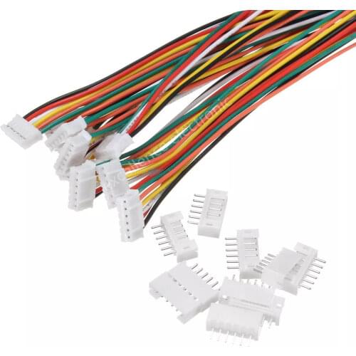 20 SETS Mini Micro JST 2.0 PH 6-Pin Connector plug with Wires Cables 300MM