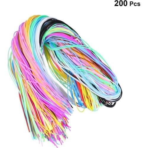 200pcs Colorful Braided Rope PVC Braided Wire Plastic DIY Braided Rope DIY Braided String PVC Plastic DIY Braided Rope