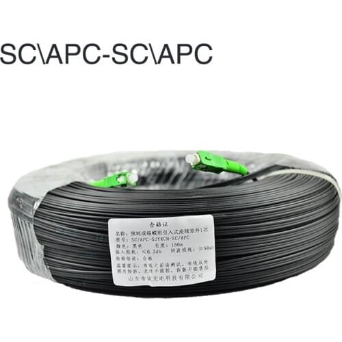 30M 50M 100M 200M 500M SC APC Drop optic patch cord Cable single mode Simplex G657A FTTH Drop Fiber Optic Cable jumper cable