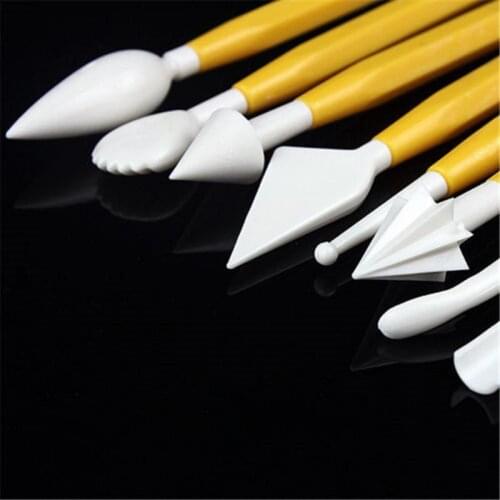 8PCS Set Cake Decorating Tools Fondant Flowers Modelling Set Engraving Tools Shaping Knife