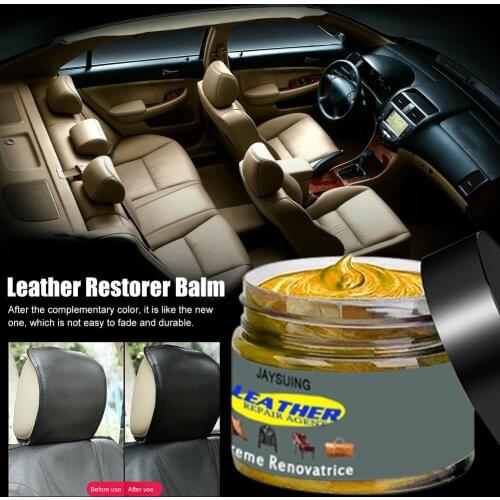 Leather Color Balm Moisturizing Durable Leather Refurbishment Restorer Stain Wax Coloring Agent for Leather Bags Shoes
