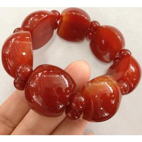 Nature handmade fashion trendy agate bracelet Women and Men Lucky Gifts