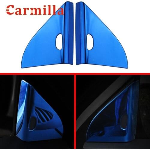 Carmilla 2Pcs/Set Interior Front A Pillar Trim Cover Trim Sticker for Nissan Kicks 2018 2019 2020 2021 Accessories Car Styling