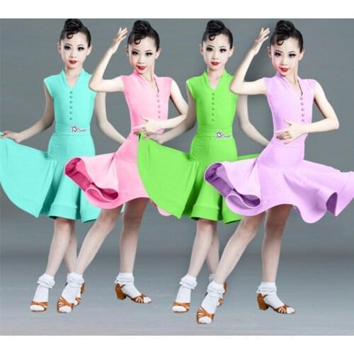 Children Latin dance skirts girls professional competition regulations children Latin dance clothes grade examination clothes