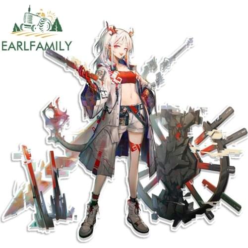 EARLFAMILY 13cm x 11.7cm for Arknights Nian Funny Car Stickers Camper Car Accessoires Decal Waterproof Motorcycle Sunscreen