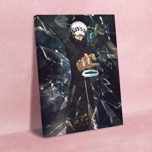 Canvas Prints Paintings Trafalgar Law Wall Art Poster Modular One Piece Pictures Modern Japan Anime Character Home Decor Bedroom