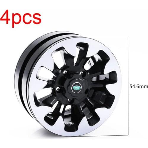 4 Pcs 1.9 Inch Metal Wheels Aluminum Alloy Wheel Hubs For D90 TRX4 Axial SCX10 RC Crawler Car Model 70th Anniversary Version