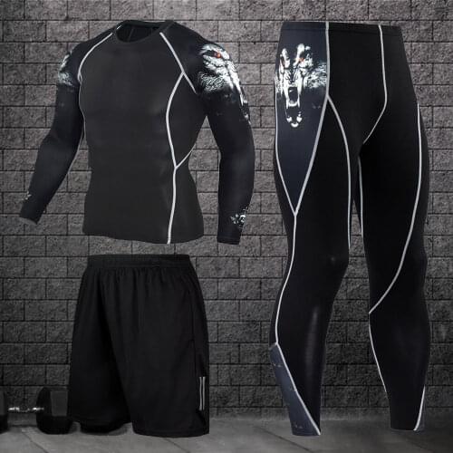 Compression sport suits men sport sport sports quick drying running clothing sets joggers training gym fitness workout set