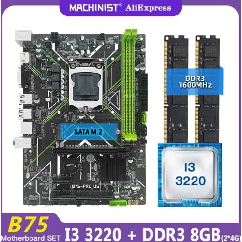 B75 LGA 1155 motherboard set kit With Intel CORE I5 3570 CPU processor 8GB(2*4G) DDR3 RAM memory USB3.0 SATA3.0 MINI-DTX X7-V124