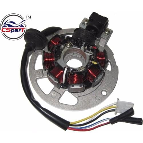 Magneto Stator Plate 7 Pole Coil 5 6 wire 1PE40QMB Jog 50 90 Jonway Kazuma Keeway Scooter Go Kart Parts