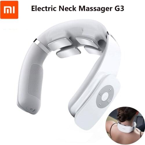 Youpin Jeeback G3 Electric Wireless Neck Massager TENS Pulse Relieve Neck Pain 4 Head Vibrator Heating Cervical Massage Tools