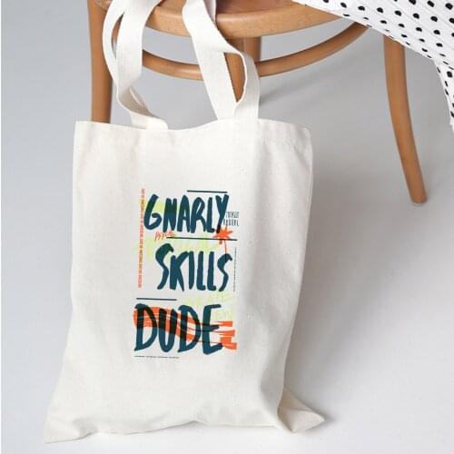 Fashion Inspiration Design Women Canvas Bags Letter Printing Tote Casual Cloth Shoulder Bag for Girls Ladies Shopper Bags Cool