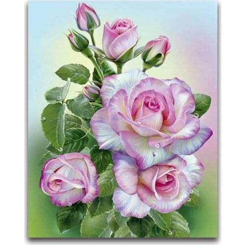 Gorgeous flowers 5D diy diamond painting cross stitch kits Full diamond embroidery mosaic resin drill wedding decorationZP-2916