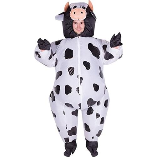Cosplay Cow Inflatable Costume For Man Adult Fancy Dress Air Blown Christmas Halloween Purim Party Clothes