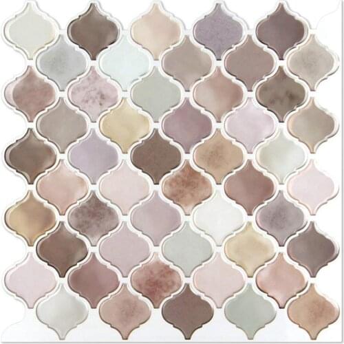 EasyTiles DIY Wall Tiles Peel And Stick Kitchen Anti-Fouling Backsplash Interior Decoration Anti-Mold Wall Stickers- 1 Sheet