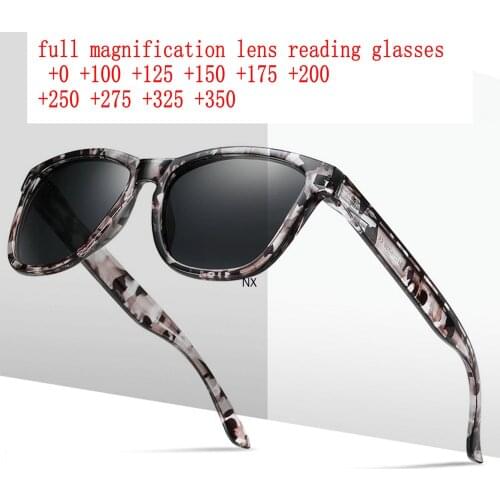 Outdoor Driving Sports Full Lens Reading Sunglasses Mens Womens Retro with Diopter Presbyopia Reader Goggles Sun Glasses NX