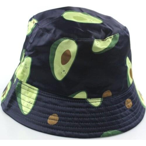Bucket hat панамы printing fisherman hat New fashion autumn winter trend men women Avocado sunscreen sun hat graffiti