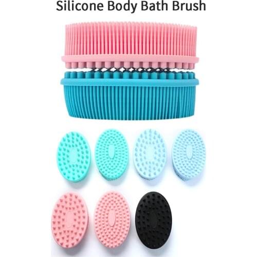 Silicone Body Brush Baby Shower Sponge Dry Massage Bath Towel for Body Bast Silicone Body Scrubber Back Scrubber