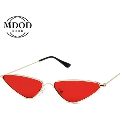 2020 Trending Retro Cat Eye Pink Sunglasses Women Sexy Sun Glasses for Female Alloy Mirror Colorful Outdoor Fashion Eyewear Rave