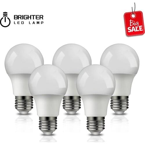 5Pcs/Lot LED Bulb A60 9W High Brightness E27 Lampada 220V-240V 3000K bombilla Lampada LED Spotlight Light Warm White