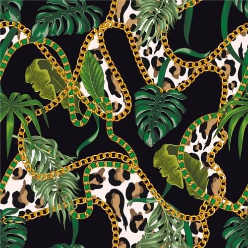 Spandex fabric custom chain pattern digital printing stretch bikini swimsuit fabric sewing garment material CC2
