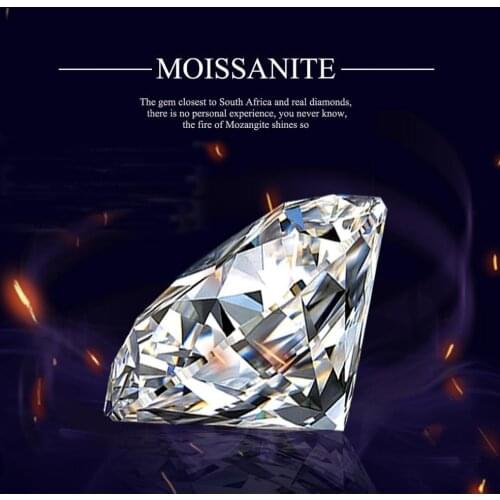 Top Loose Gemstones Moissanite Stones 3mm To 12mm D Color VVS1 Top Selling Round Shape Diamond Excellent Cut Pass Diamond Tester
