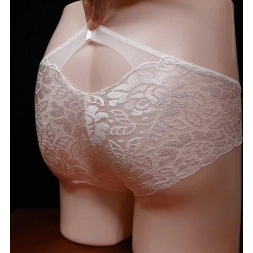 Men Lace See-Through Underwear Sexy Sissy Bugle Pouch Briefs Thong Panties Breathable Sexy Panties Plus Size Jockstrap Briefs