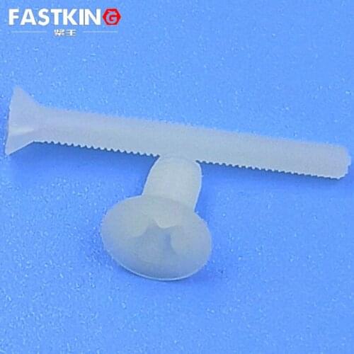 20pc/lot Nylon Machine Screw M2.5 M3M4 White Plastic PA66 Insulation Phillips Cross Recessed Flat Countersunk Head Machine Screw