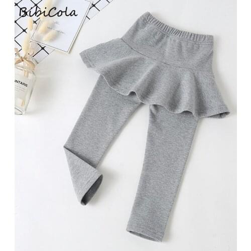 Girls Spring And Autumn Culottes Baby Tights Spring And Autumn Korean Slim Stretch Coat Feet Pants Hair