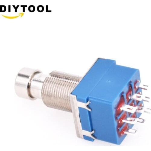 1PCS NEW 9-pin 3PDT Guitar Effects Pedal Box Stomp Foot Metal Switch True Bypass