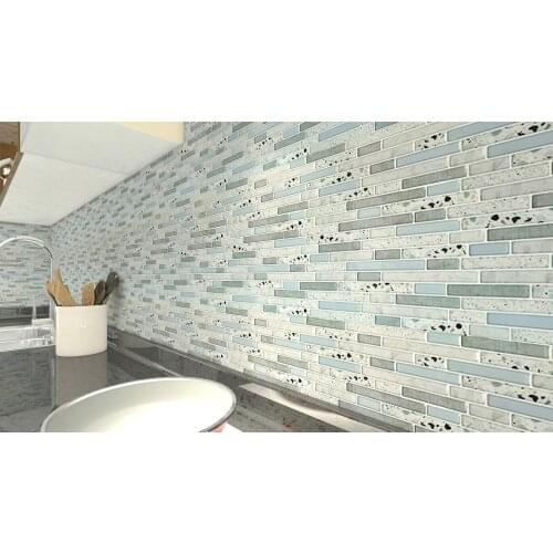 Art3d 1-Piece Peel and Stick Self adhesive Backsplash DIY Kitchen Bathroom Tile 12" x 12" Stone Tiles