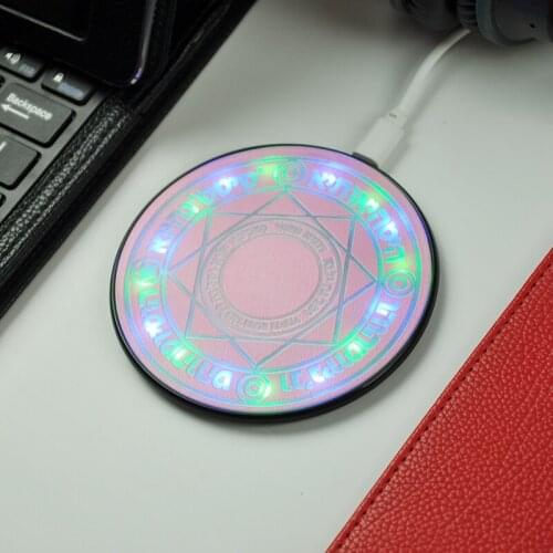 10W/7.5W Magic Circle Pattern Qi Charge Wireless Charger For Sumsang iPhone 8 plus X XS Max XR