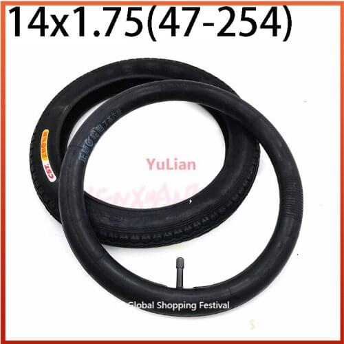 14*1.75 Bike Tyre Inner Tube 14X1.75 (47-254) Tire Fit Children Bike Folding Bikes Bicycle Wheel Parts