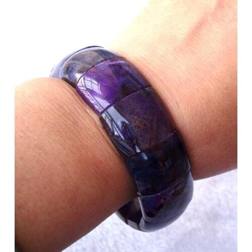 Free Shipping Natural Sugilite Long Arc-shape Beads Stretch Bracelet Women Jewelry Accessories Weddings Parties Gift