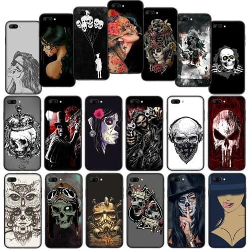 Mexican Skull Girl tattooed Soft Cover Case for Huawei Honor 8X 8A 9X 9A 10 Lite 20 Pro 20S X10 Max