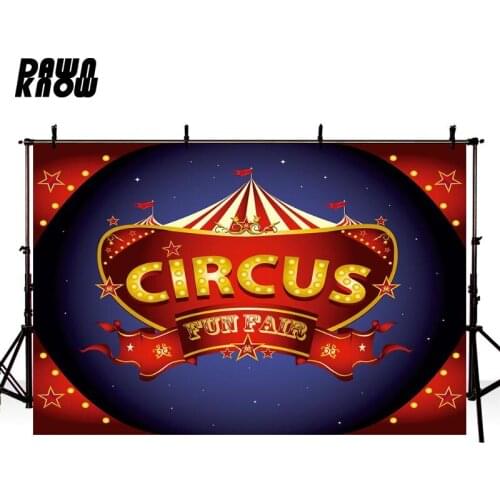 DAWNKNOW Cartoon Circus Photography Background For Baby Photocall Fun Fair Photo Shoot Backdrop Children Photo Studio lv782