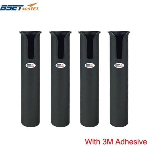 4X 3M Adhesive ABS Plastic Rod Holders Fishing Rod Spinning Accessories Durable Pole Tube Mount With NO Hole Bracket Socket Rack