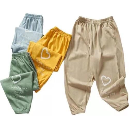 Kids Boys girls summer haren pants children in summer thin casual pants Baby cool clothes 1-11 yrs boys No mosquito pants 6